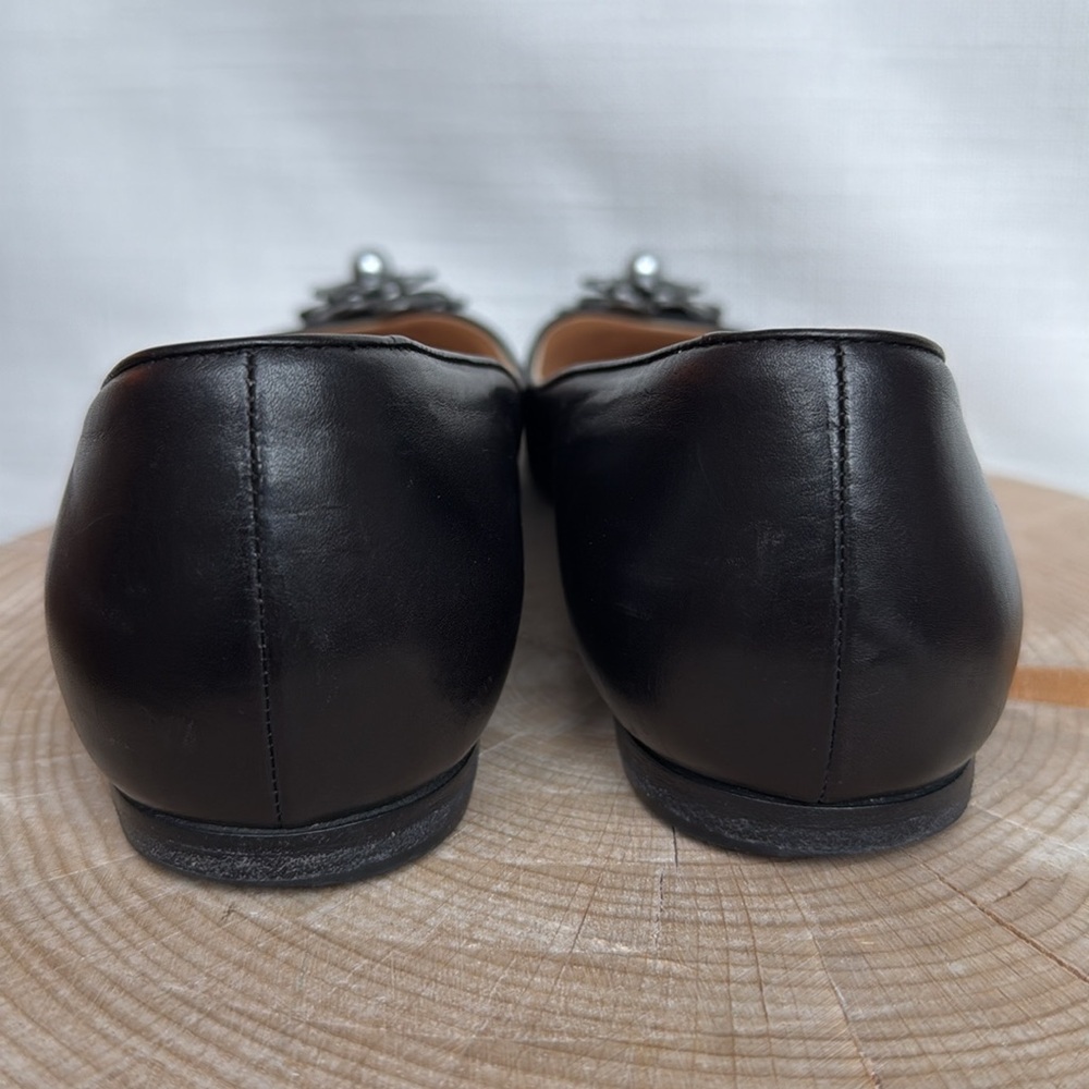 Authentic CHANEL Camellia Ballet Flats | Size 40 | Luxury Leather/Satin - Picture 8 of 13